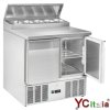 Saladette 2 porte con alzatina 900x700x1005 h|Saladette refrigerate a 2 porte