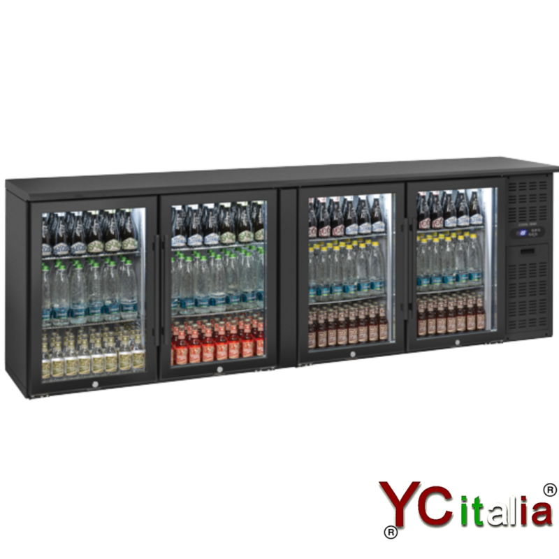 Retro banco refrigerato 4 porte battente 2540x535x860 h