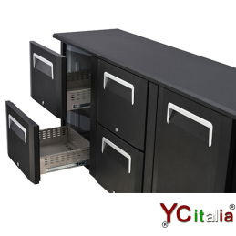 Retro banco refrigerato 4 porte battente 2540x535x860 h