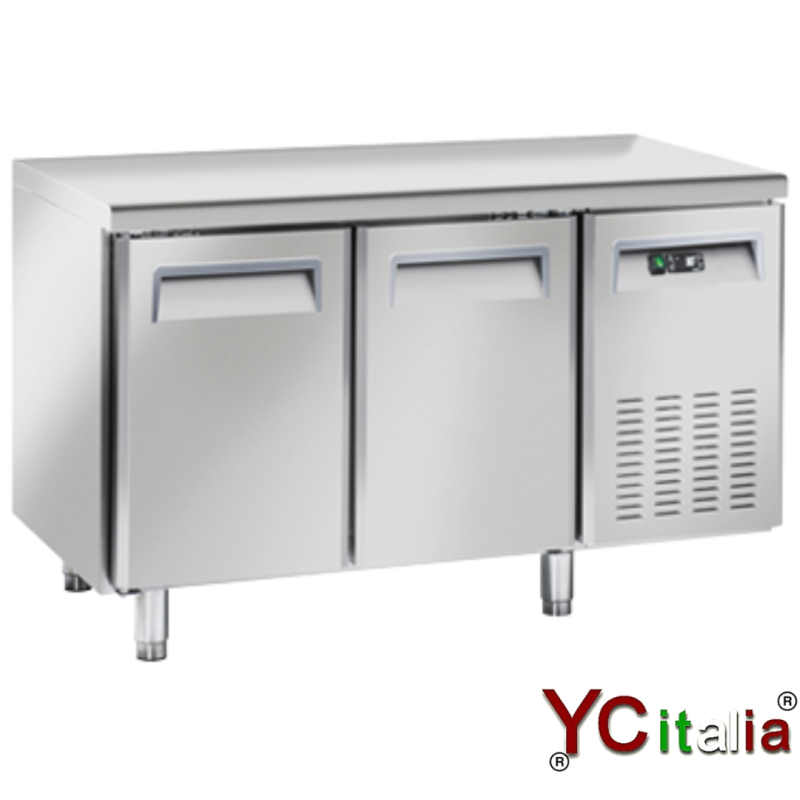 Tavolo refrigerato  2 porte 1350x600x850 h|Banchi refrigerati in acciaio profondita 600