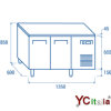 Tavolo refrigerato  2 porte 1350x600x850 h|Banchi refrigerati in acciaio profondita 600