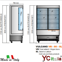 Murale refrigerato salumi e latticini 1330x765x2030
