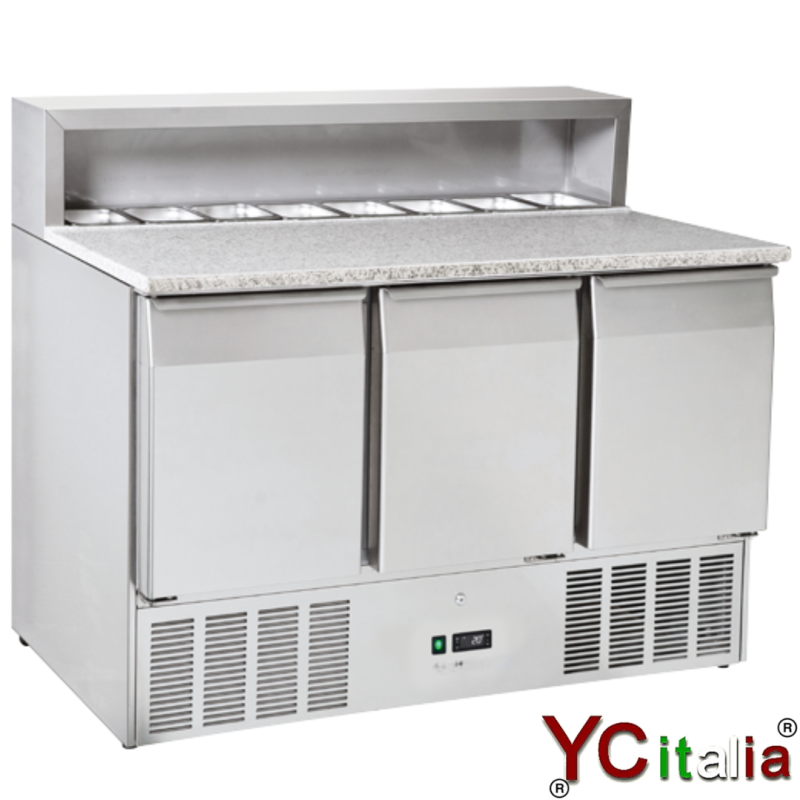 Saladette 3 porte 1365x700x1090|Saladette refrigerata a 3 porte