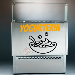 Banco Refrigerato per Yogurt Professionale 9 Vaschette GN 1/6|Station Professionali: Postazioni Bar, Cocktail, Caffetteria e Poke