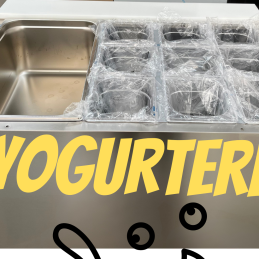 Banco Refrigerato per Yogurt Professionale 9 Vaschette GN 1/6|Station Professionali: Postazioni Bar, Cocktail, Caffetteria e Poke