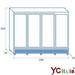 Frigorifero per bevande verticale 2300 Lt.