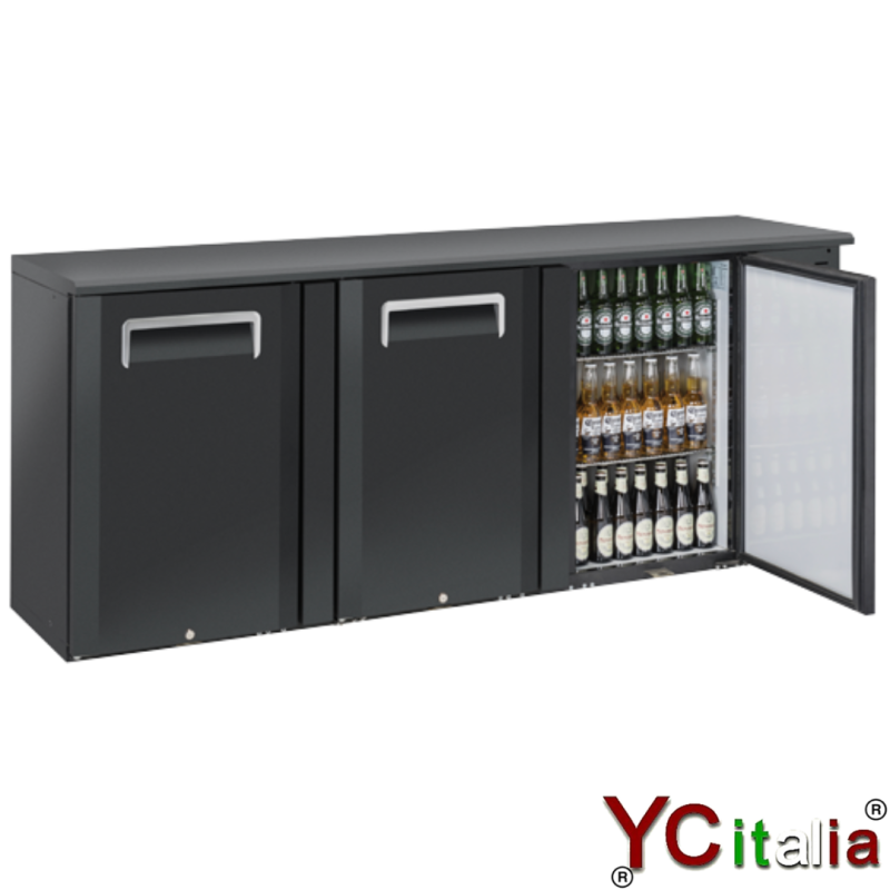 Retrobanco Frigo Bar 3 Porte Battenti 2085x515x860|Vetrinette basse per bibite