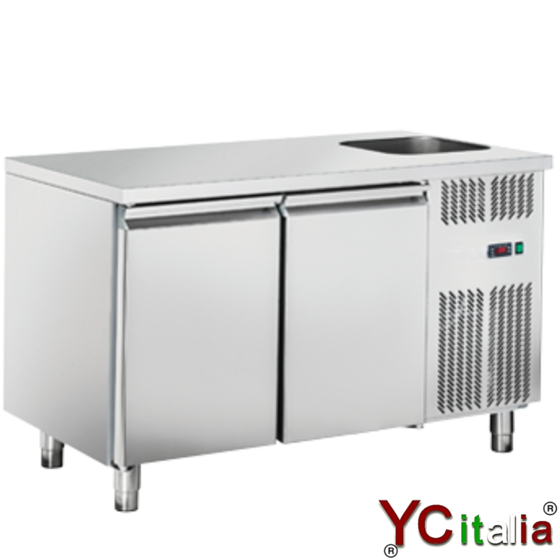 Tavolo refrigerato GN1/1 con lavello 1320x700x850