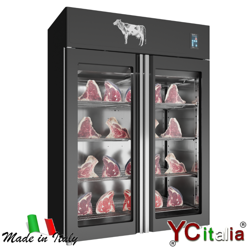Armadio nero per frollatura carne|Armadi frigo per stagionatura e frollatura