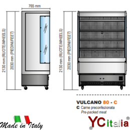 Murale espositore carne preconfezionata 2580x765x2030