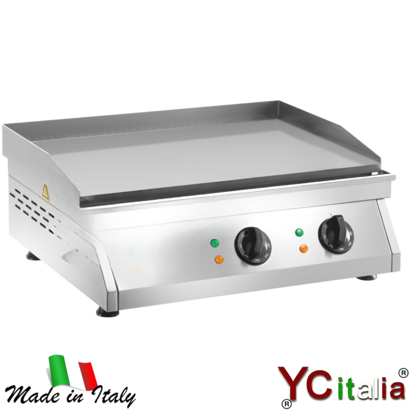 Fry top doppio liscio 600x500|Fry top liscio elettrico da banco