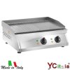 Fry top doppio rigato 600x500|Fry top rIgato elettrico da banco