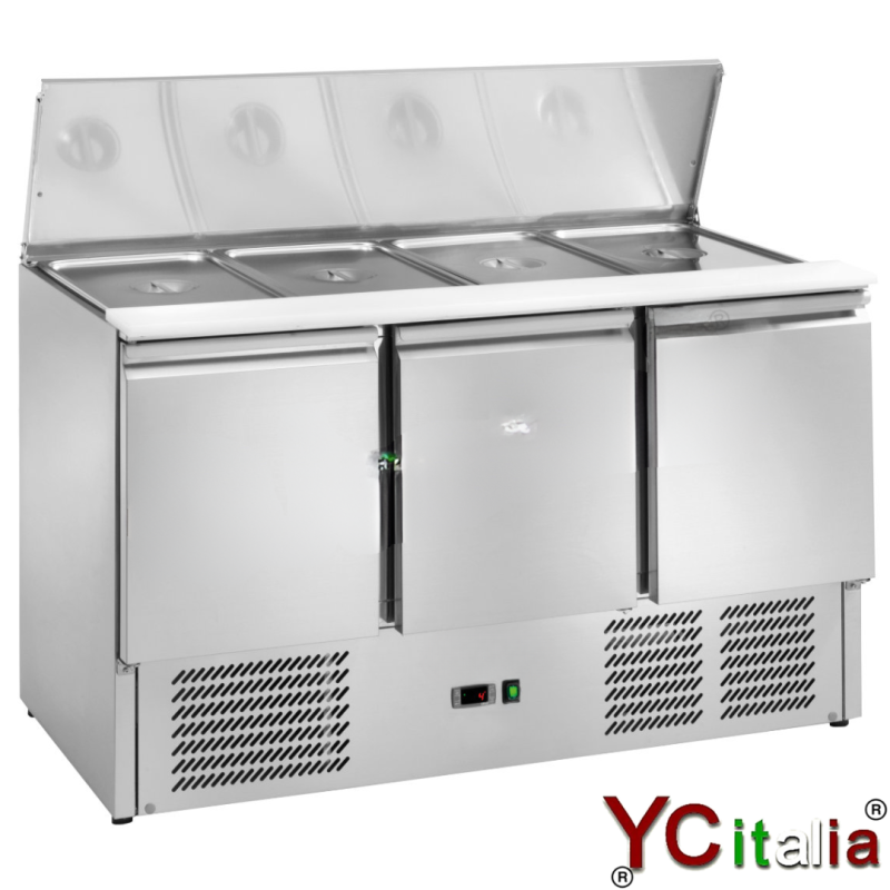 Saladette con 3 porte 1365x700x876h