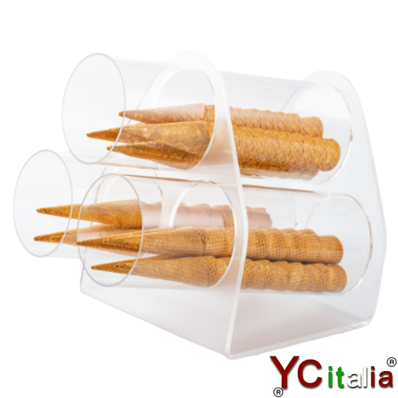 Porta coni a tre vani tubolari con coperchi