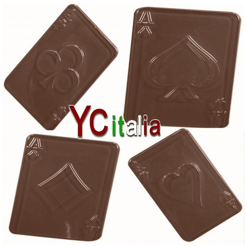 Stampi 4 carte di cioccolato5,00 €Stampi polietilene per cioccolatoF.A.R.H. Snc Di Bottacin Antonio & C