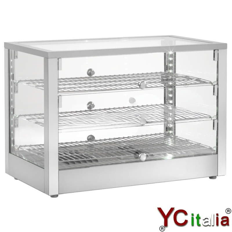 Espositore caldo da banco in acciaio inox