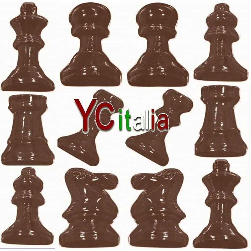 Stampi scacchi di cioccolato5,00 €Stampi polietilene per cioccolatoF.A.R.H. Snc Di Bottacin Antonio & C