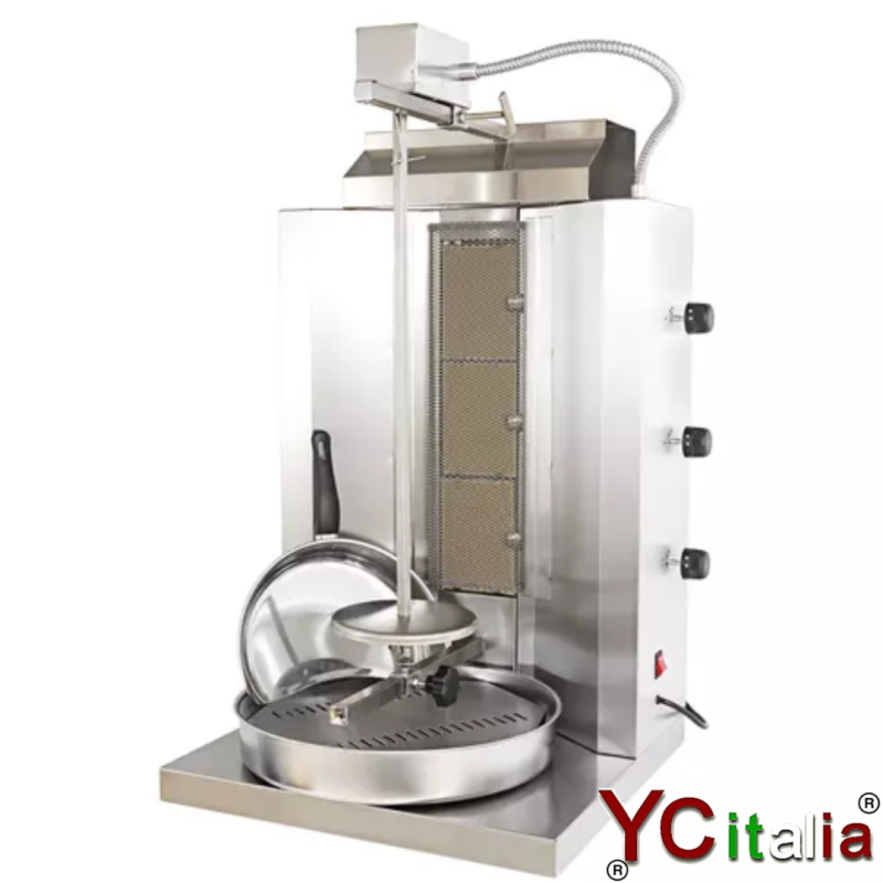 Gyros kebab a gas 3 bruciatori