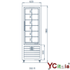 Vetrina refrigerata rotante 620x620x1860