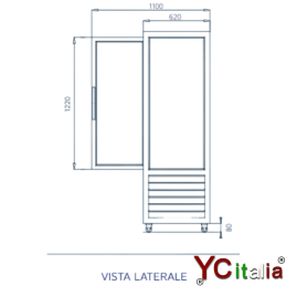 Vetrina refrigerata rotante 620x620x1860