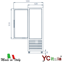 Espositore refrigerato rotante  720x620x1860