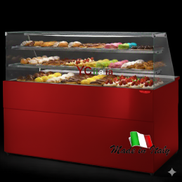 Banco pasticceria L1377xP940xH1384 a due ripiani