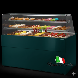 Banco pasticceria L1377xP940xH1384 a due ripiani