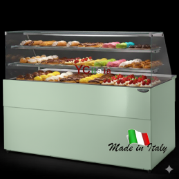 Banco pasticceria L1377xP940xH1384 a due ripiani