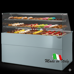 Banco pasticceria L1377xP940xH1384 a due ripiani