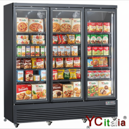 Armadio congelatore 3 porte nero