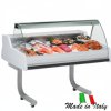 Espositore refrigerato 1500x930x1260 vetri dritti base con ruote