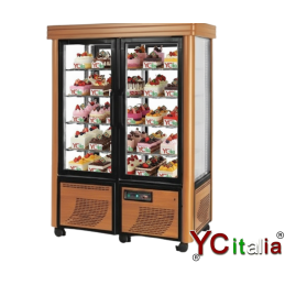 Vetrina in legno per dolci 132x75x186 h|Vetrine per torte gelato 2 & 3 porte