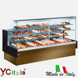 Banco vetrina per servizio assistito statica 2900x960x1240 vetri dritti