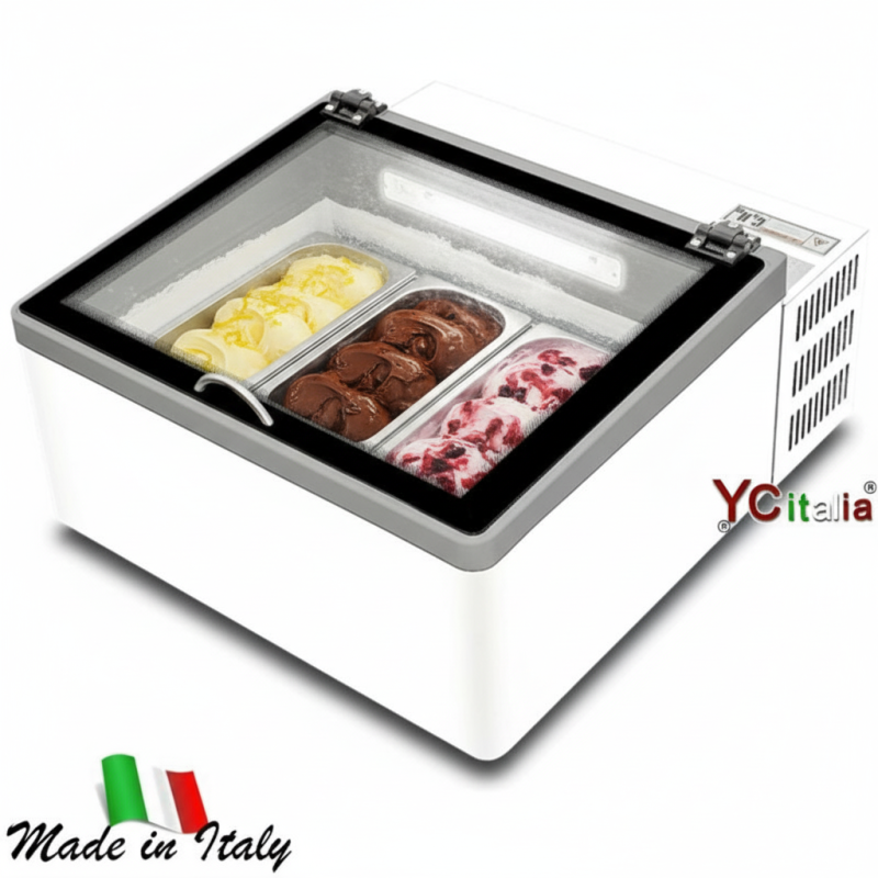 Vetrina 3 gusti da banco|Vetrine gelato d'appoggio