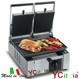 Piastra rigata 515x435 per panini|Piastre per panini in ghisa