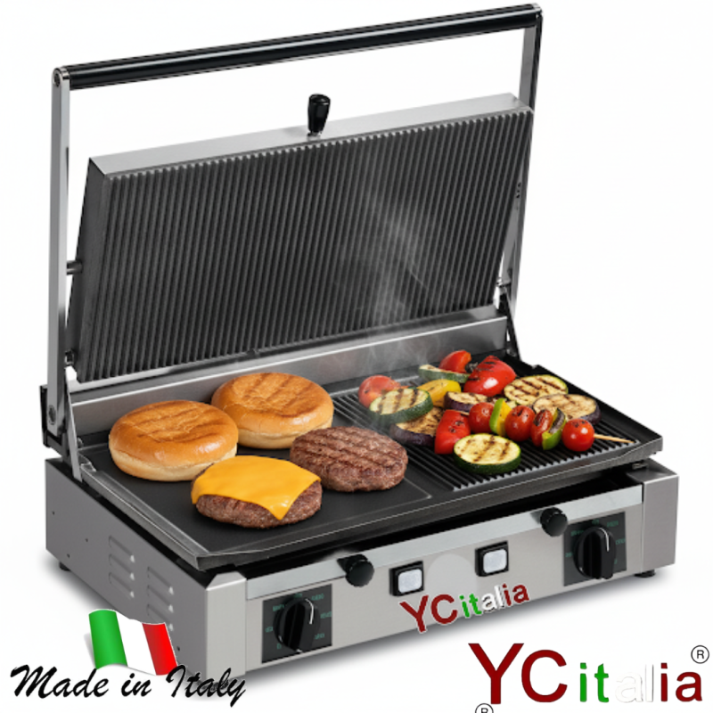 Piastra mista 515x435 per panini|Piastre per panini in ghisa