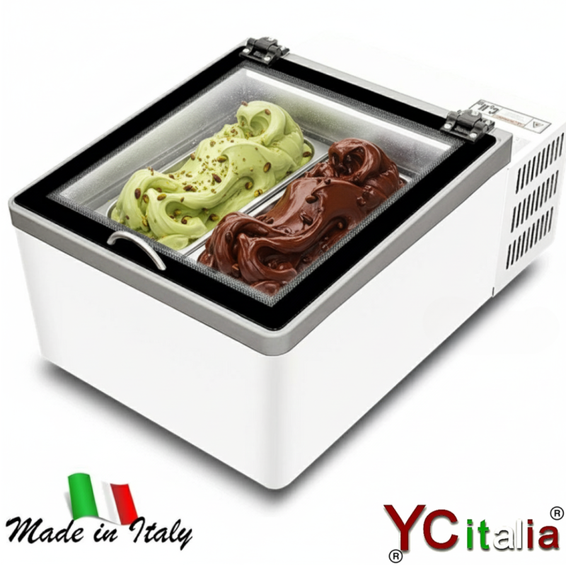 Vetrina gelato 2 gusti da banco|Vetrine gelato d'appoggio