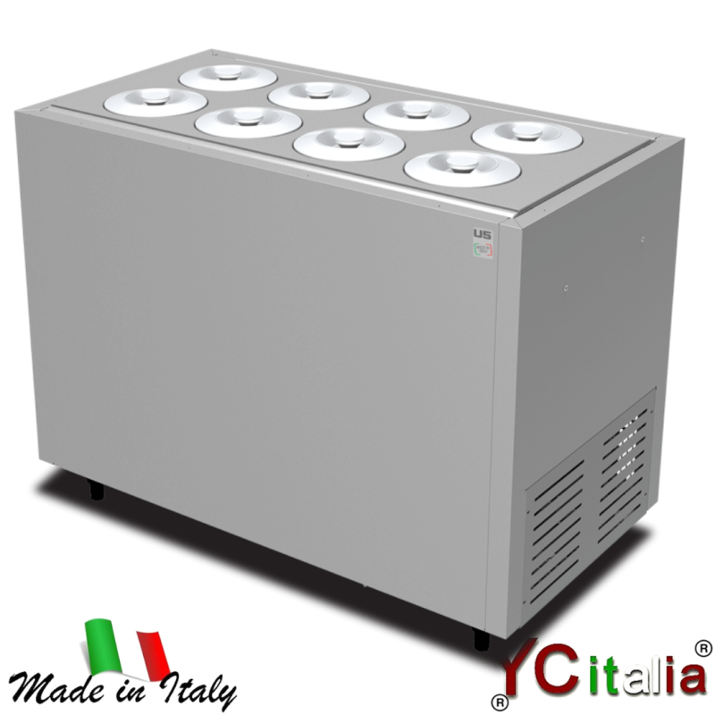 Vetrina a pozzetto per gelato mantecato