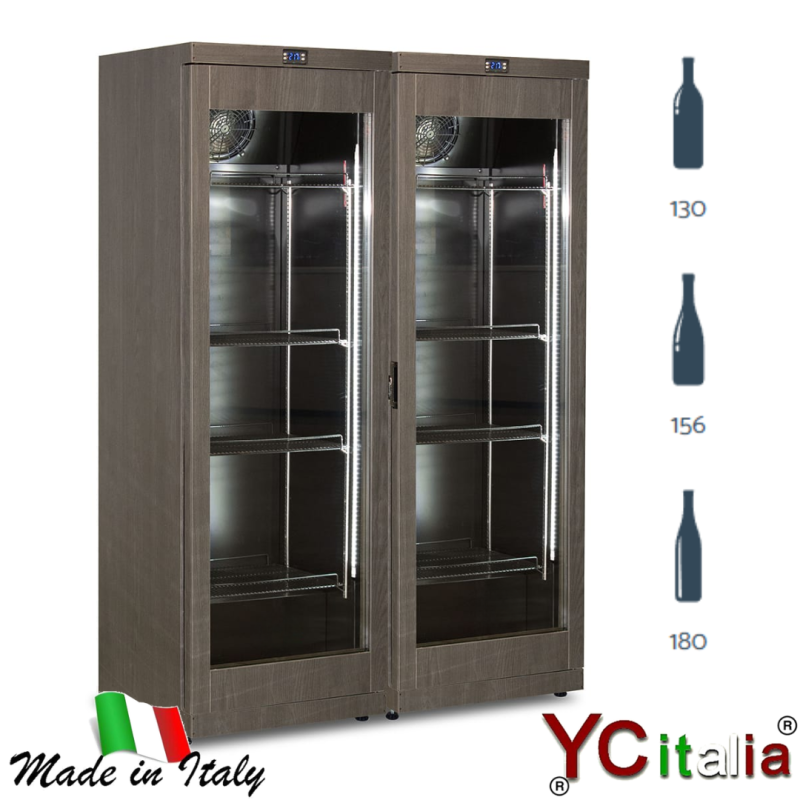 Cantinetta vino doppia 1320x613x1885|Vetrine refrigerate per il vino