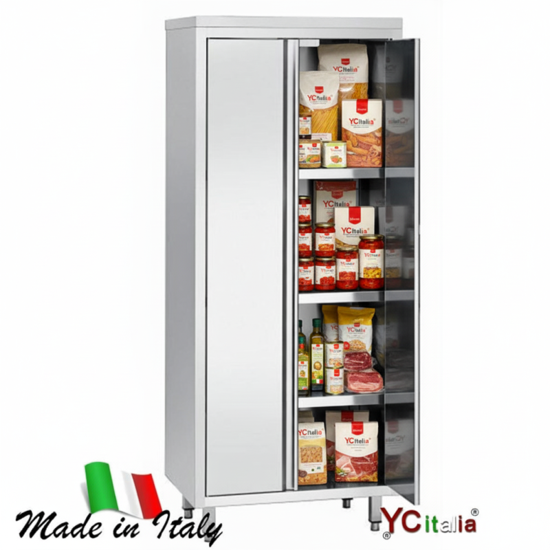 Armadio inox h 1500 p600 2 porte battenti