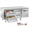 Tavolo refrigerato 4 cassetti scorrevoli|Tavoli refrigerati inox 700 profondità