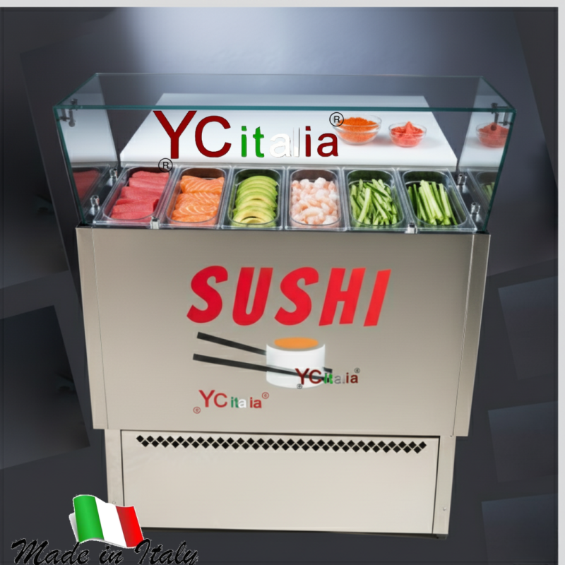 Banco refrigerato sushi per GN 1/4