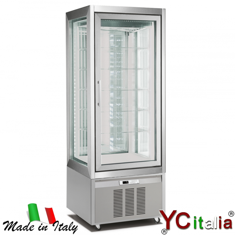 Vetrina refrigerata pasticceria panoramica 700x650x1900