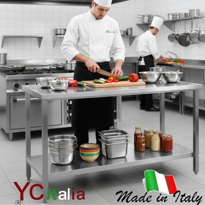 Tavolo in acciaio inox 700 profondità