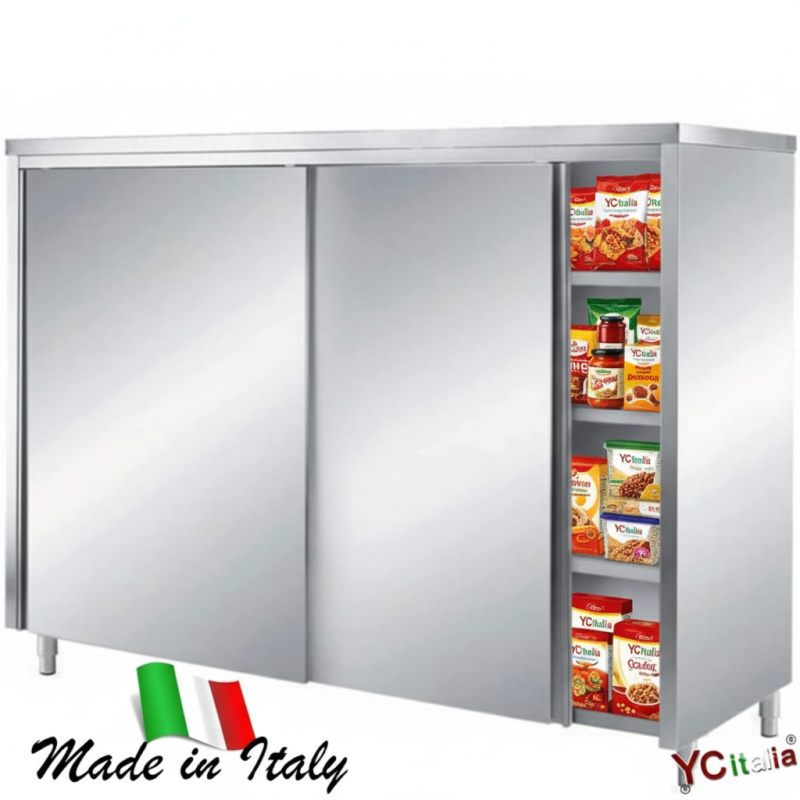 Armadio inox h 1500 p700 porte scorrevoli