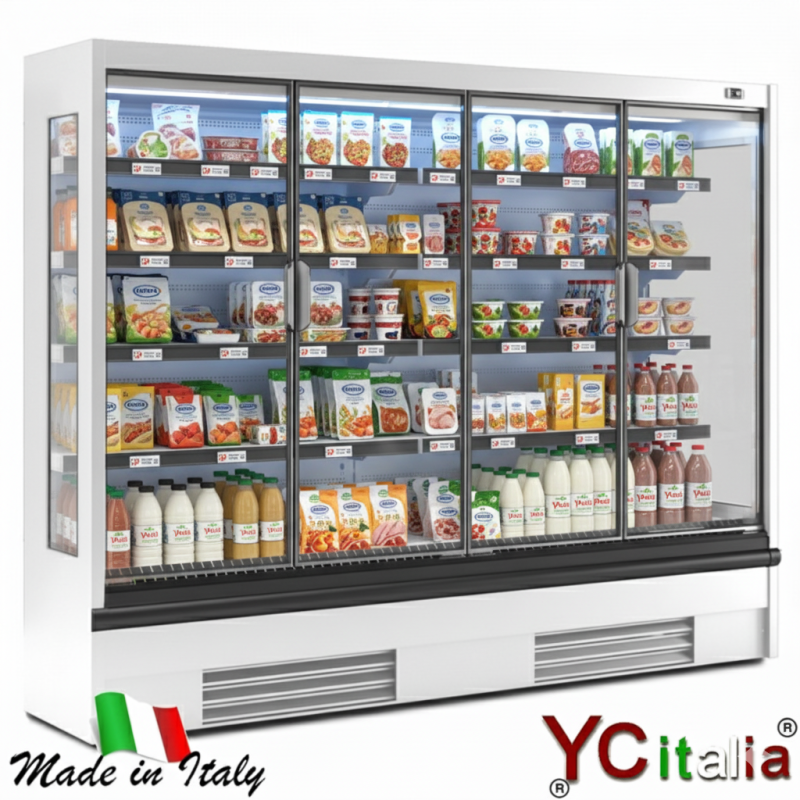 Murale refrigerato porte battenti 259x70x200