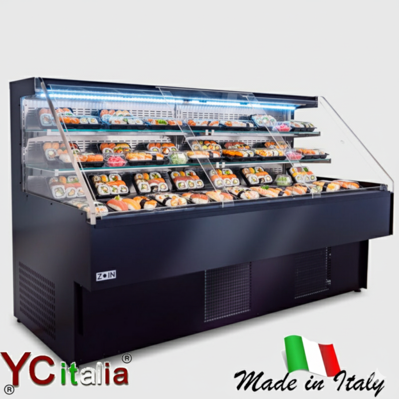 Vetrina self service 2500x910x1190 per take-away, salumi e formaggi sushi