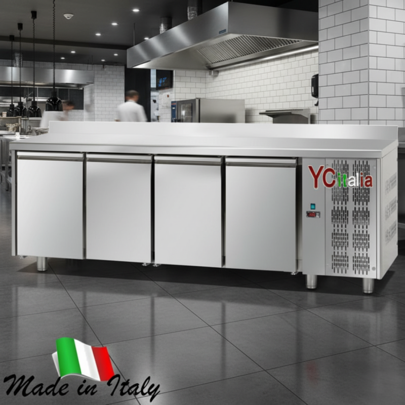Banco frigo 4 porte con alzatina TN motore dx
