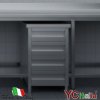 Cassettiera inox con 4 cassetti professionale