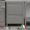 Cassettiera inox con 2 cassetti professionale